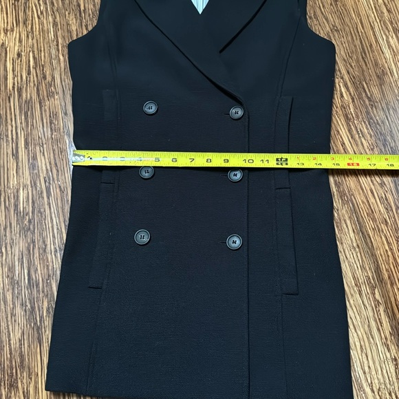 Veronica Beard black cotton oversized double breasted sleeveless vest size 4 - Picture 14 of 16